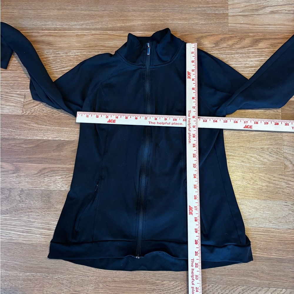 All in Motion Athletic Full Zip Mock Neck Jacket Size Small Thumb Holes - Picture 5 of 8